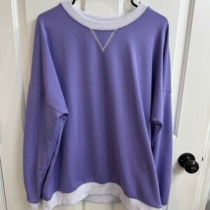 Fantaslook Purple and White Sweatshirt